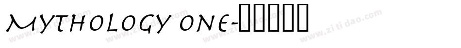 Mythology One字体转换